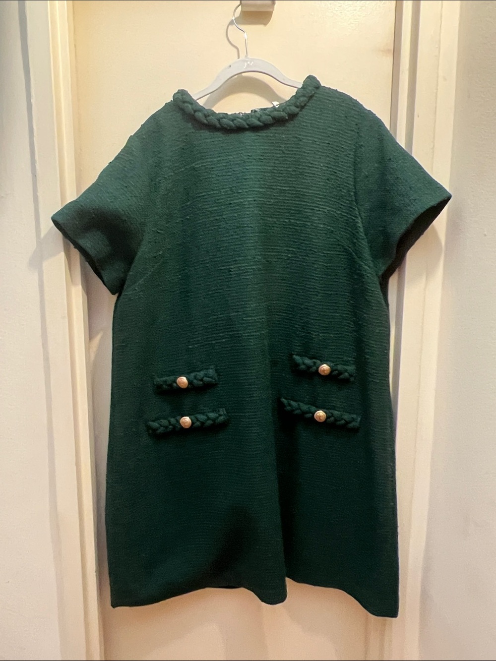 Tuckernuck Jackie Forest Green BraidedShift Dress